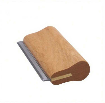 Deshedding Grooming Tool For Dogs, Cats & Horses, Ergonomic Design Wood Groom Brush, Professional Pet Groomer, Painlessly Remove For Short & Long Hair, Fur & Dirt