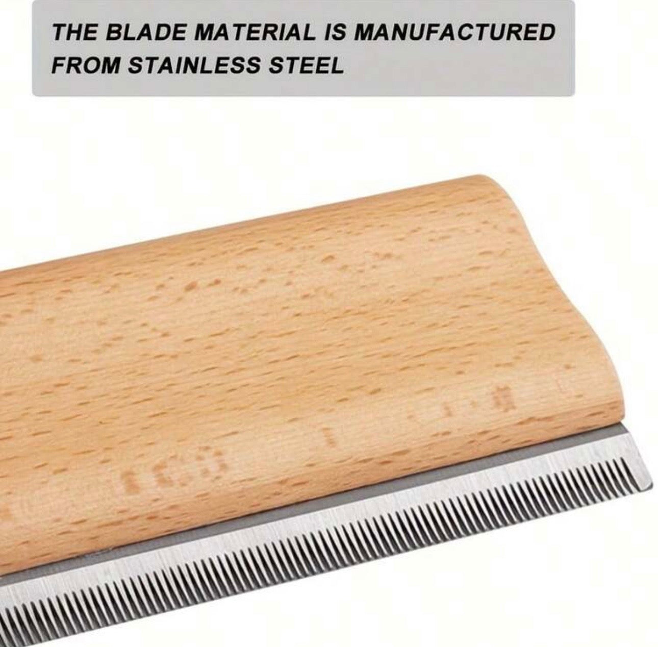 Deshedding Grooming Tool For Dogs, Cats & Horses, Ergonomic Design Wood Groom Brush, Professional Pet Groomer, Painlessly Remove For Short & Long Hair, Fur & Dirt