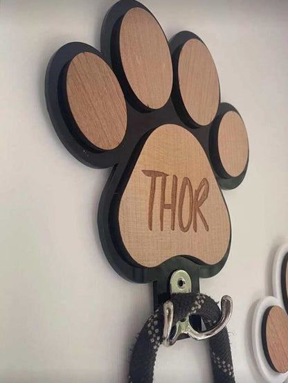 Personalized Leash Hook, Wooden
Wall Hook For Dog Leash
